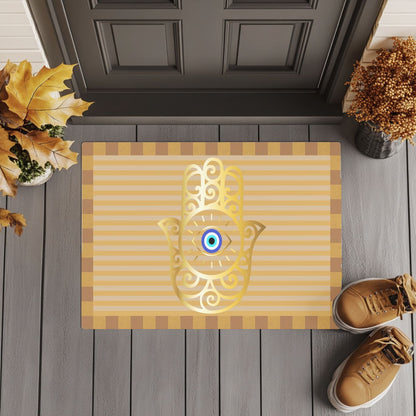 Hamsa Eye Doormat — Protective Evil Eye Door Mat - SANKTUARI DECOR