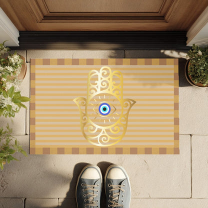Hamsa Eye Doormat — Protective Evil Eye Door Mat - SANKTUARI DECOR