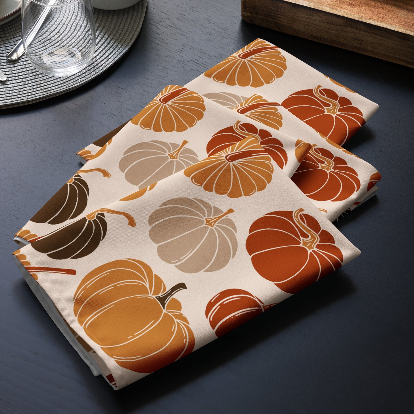 Bohemian table runner featuring spiritual and ethnic patterns in earthy tones.