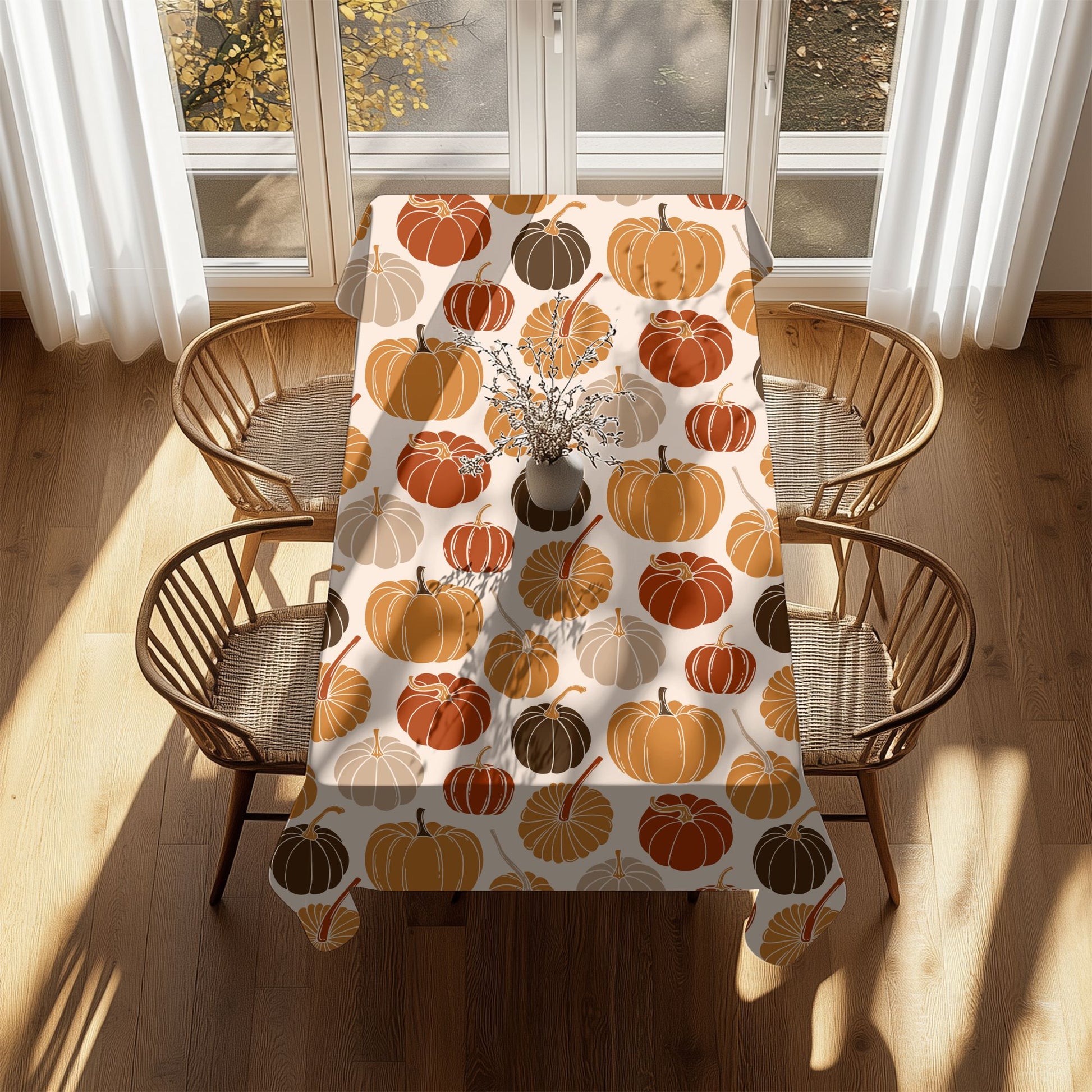 Harvest Pumpkins Tablecloth - SANKTUARI DECOR