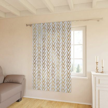 Gold Mudcloth Window Curtains