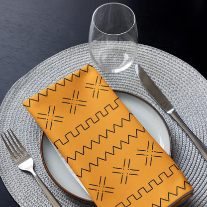 Mustard Yellow Mudcloth Napkin Set