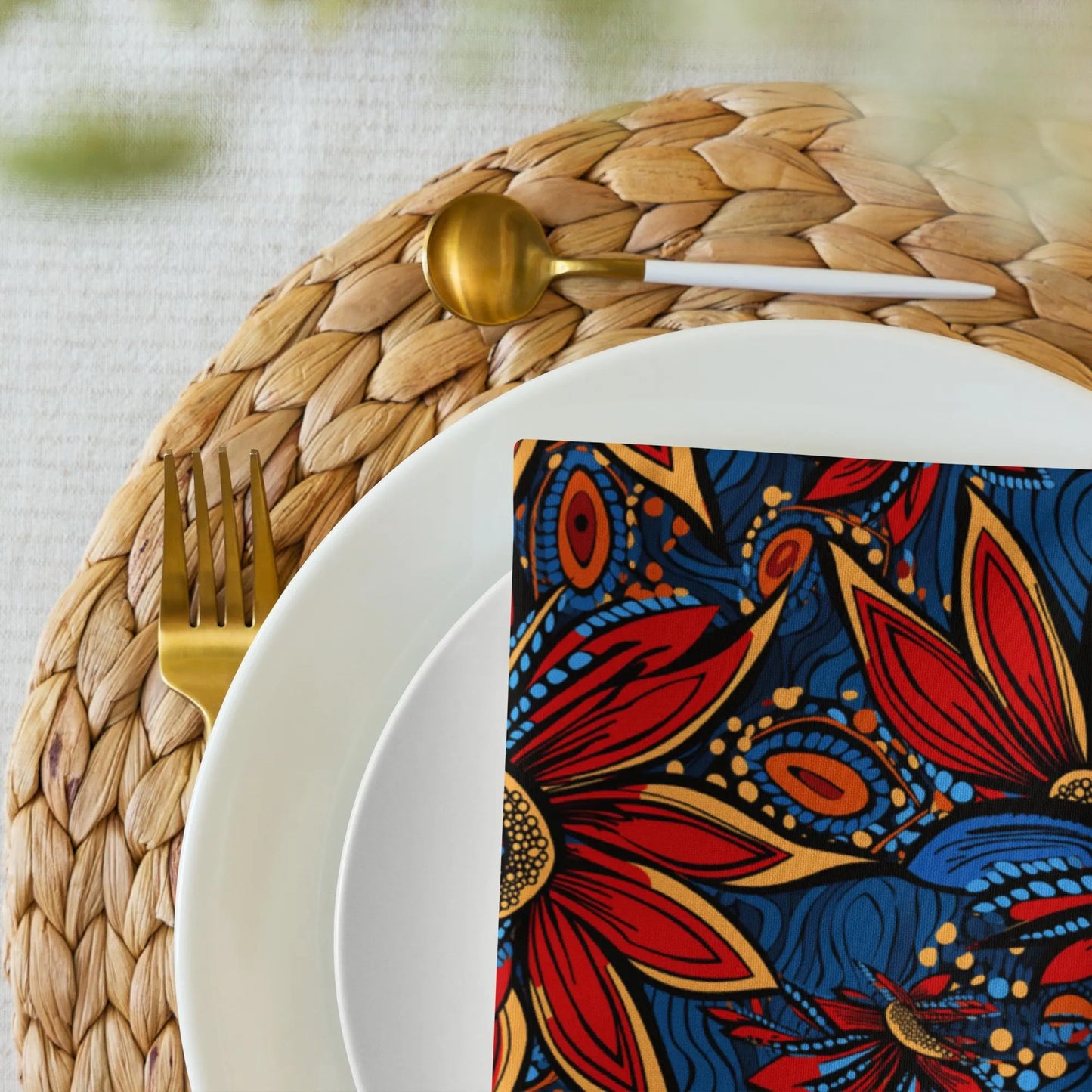 Ankara Floral Napkin Set