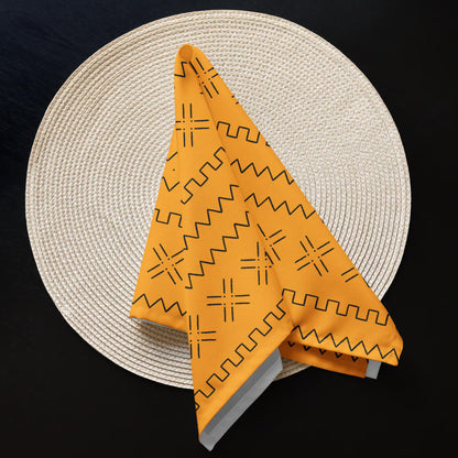 Mustard Yellow Mudcloth Napkin Set