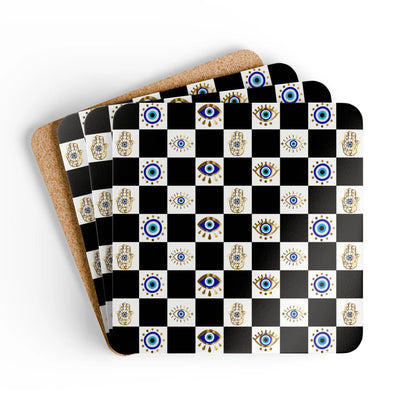 Spiritual Morning Protection Set | Evil Eye Doormat Mug Coaster Bundle