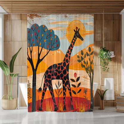 Giraffe Safari Shower Curtain