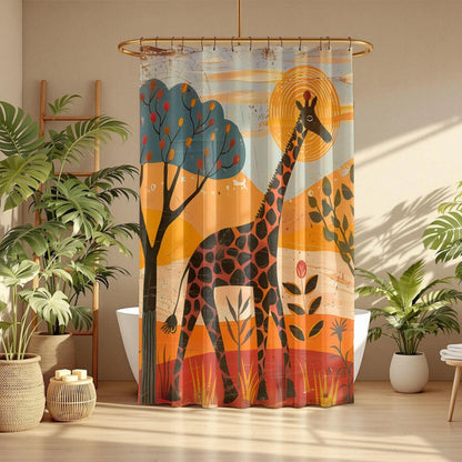 Giraffe Safari Shower Curtain