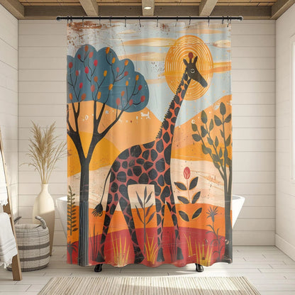 Giraffe Safari Shower Curtain