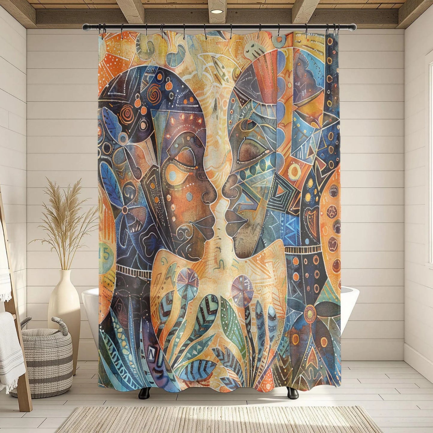African Art Shower Curtain
