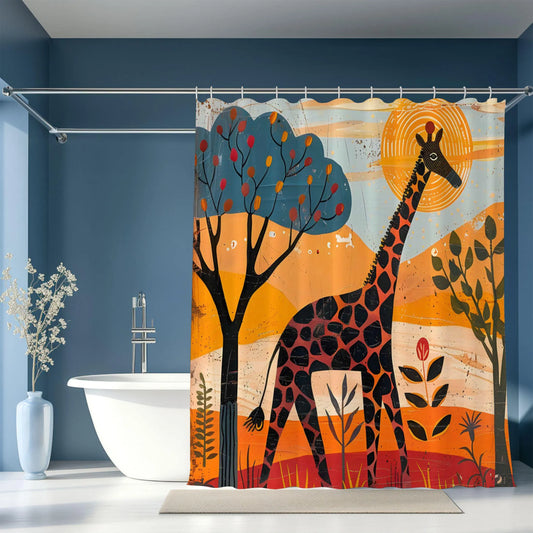 Giraffe Safari Shower Curtain