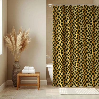 Retro Jungle Print Shower Curtain