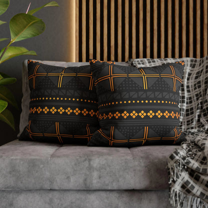 Black Gold African Bogolan Living Room Decor Set