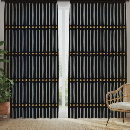 Black Bogolan Curtains