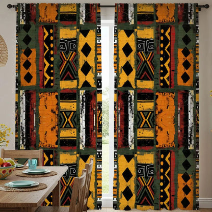 African Mudcloth Blackout Curtains