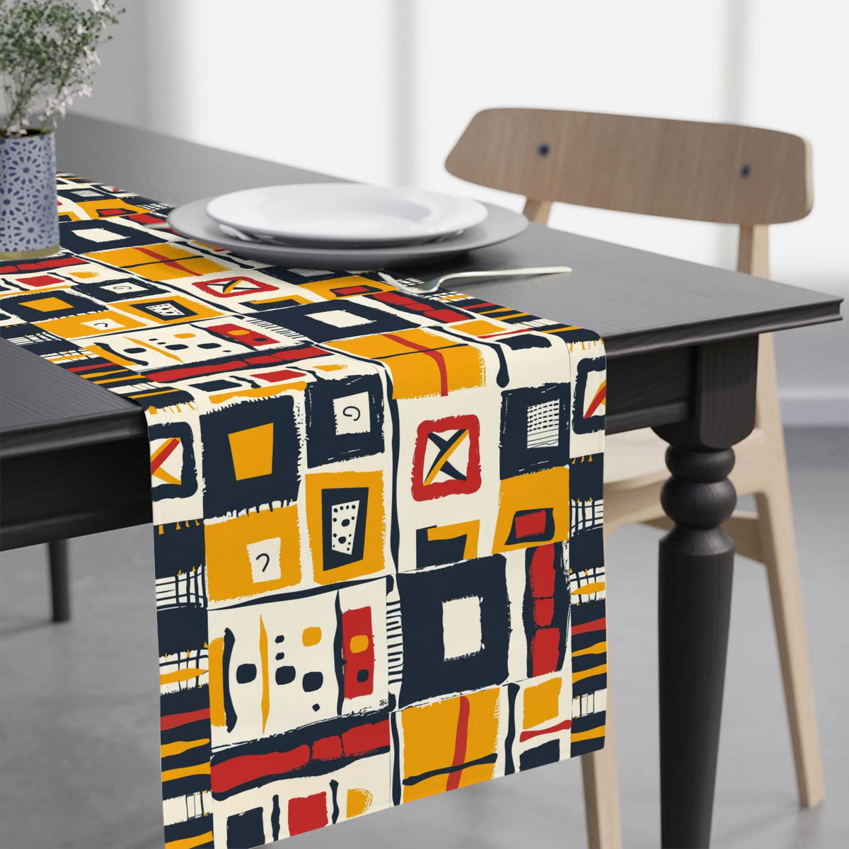 Abstract African Print Table Runner