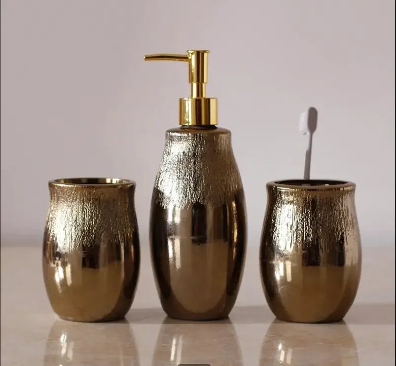 Metallic Rose Gold Bathroom Accessories - SANKTUARI DECOR