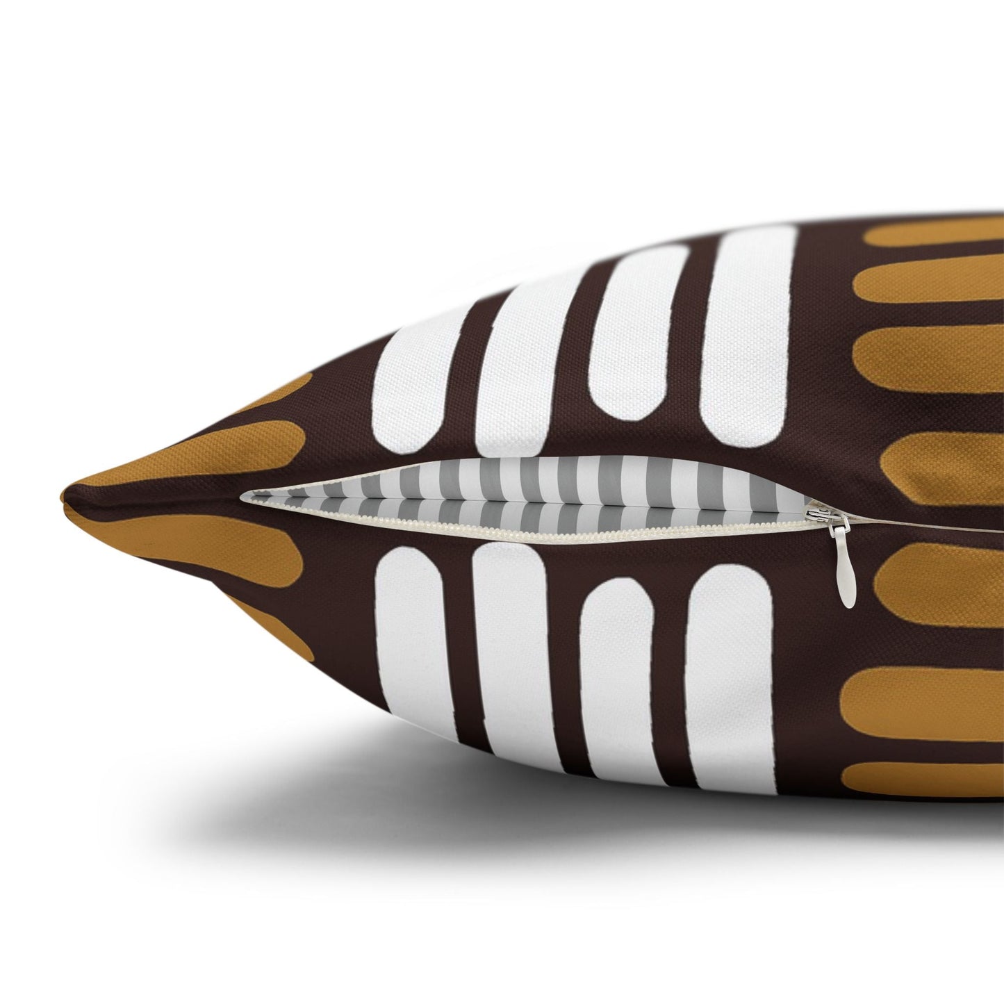 Mocha & Gold Stripes Pillow Cover - SANKTUARI DECOR