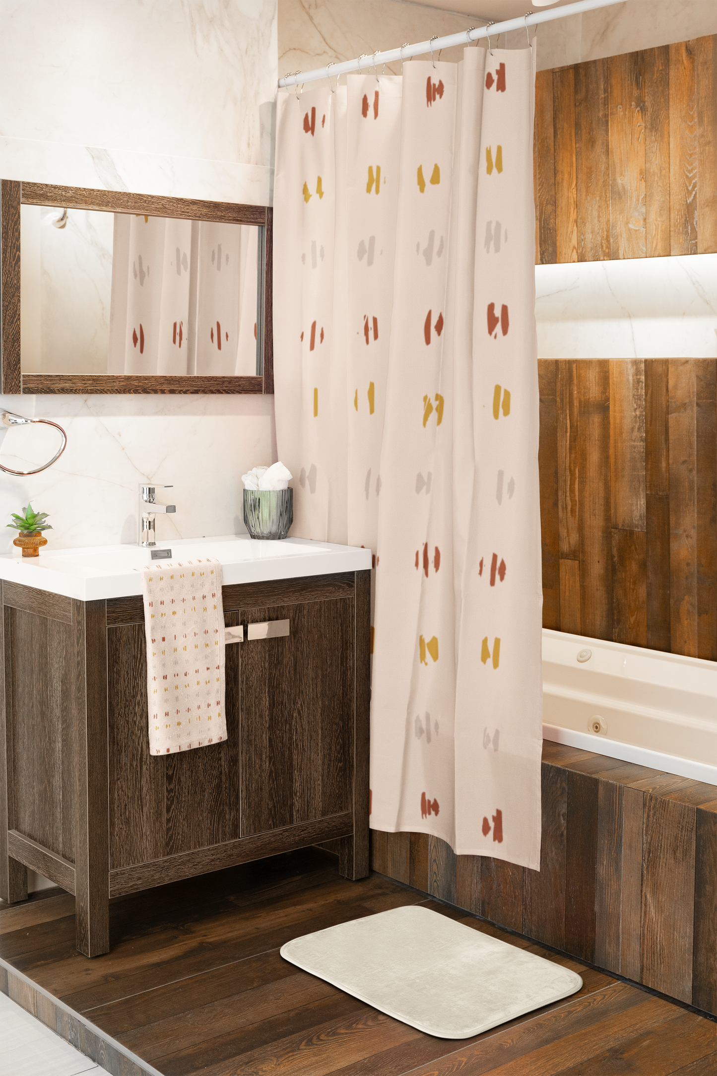 Abstract Stripes Shower Curtains
