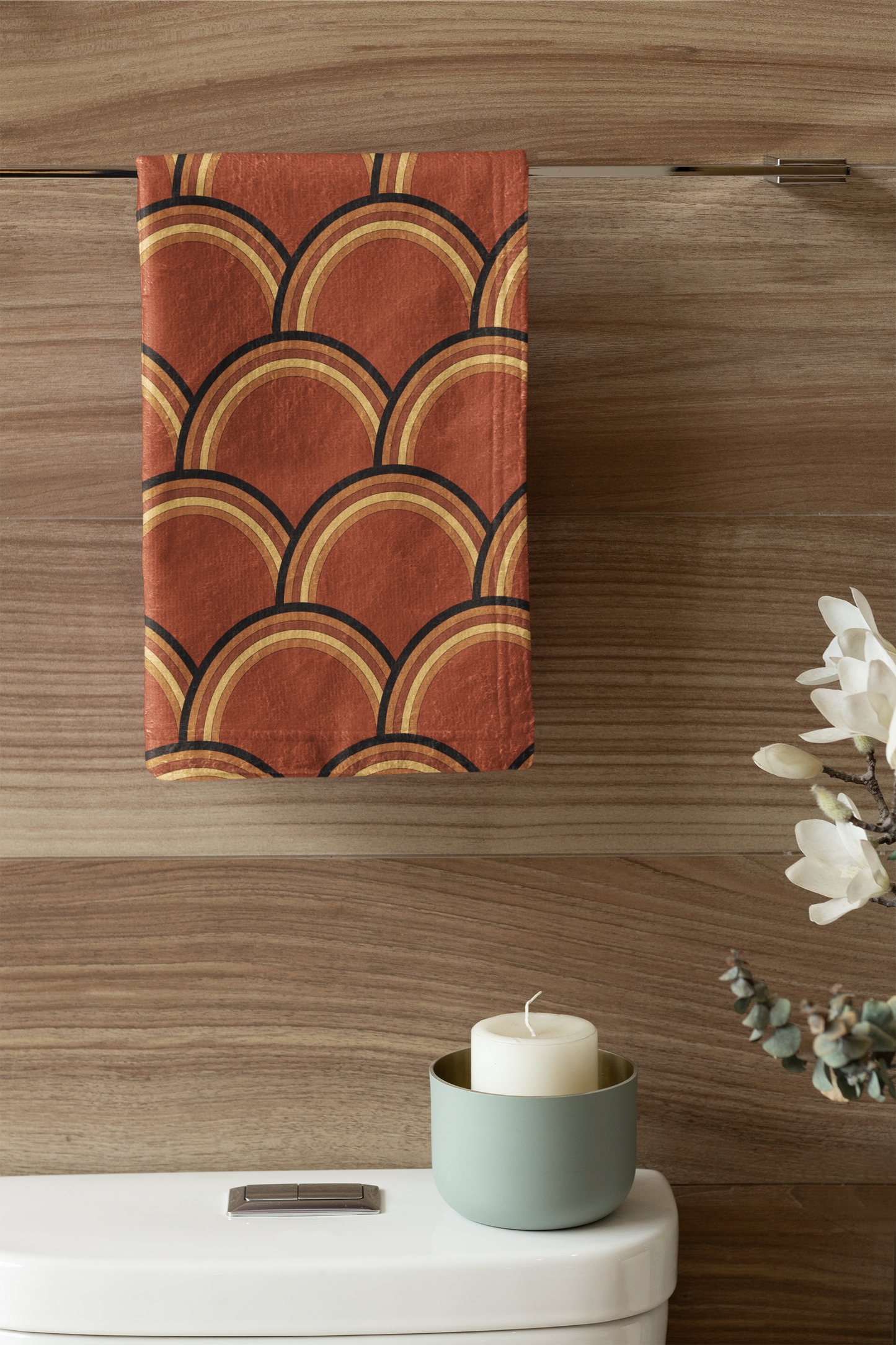 Retro Scallop Hand Towel