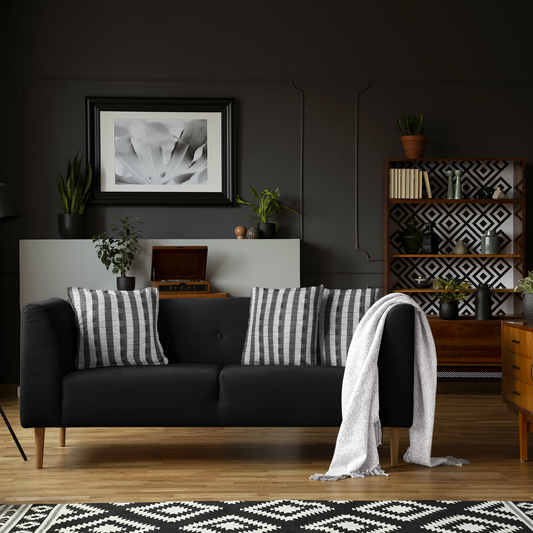 African Plaid Throw Pillow