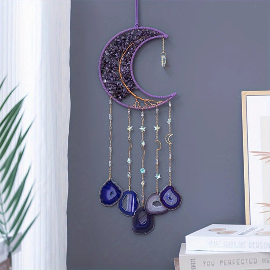 Moon Amethyst Stone Wall Decor - SANKTUARI DECOR