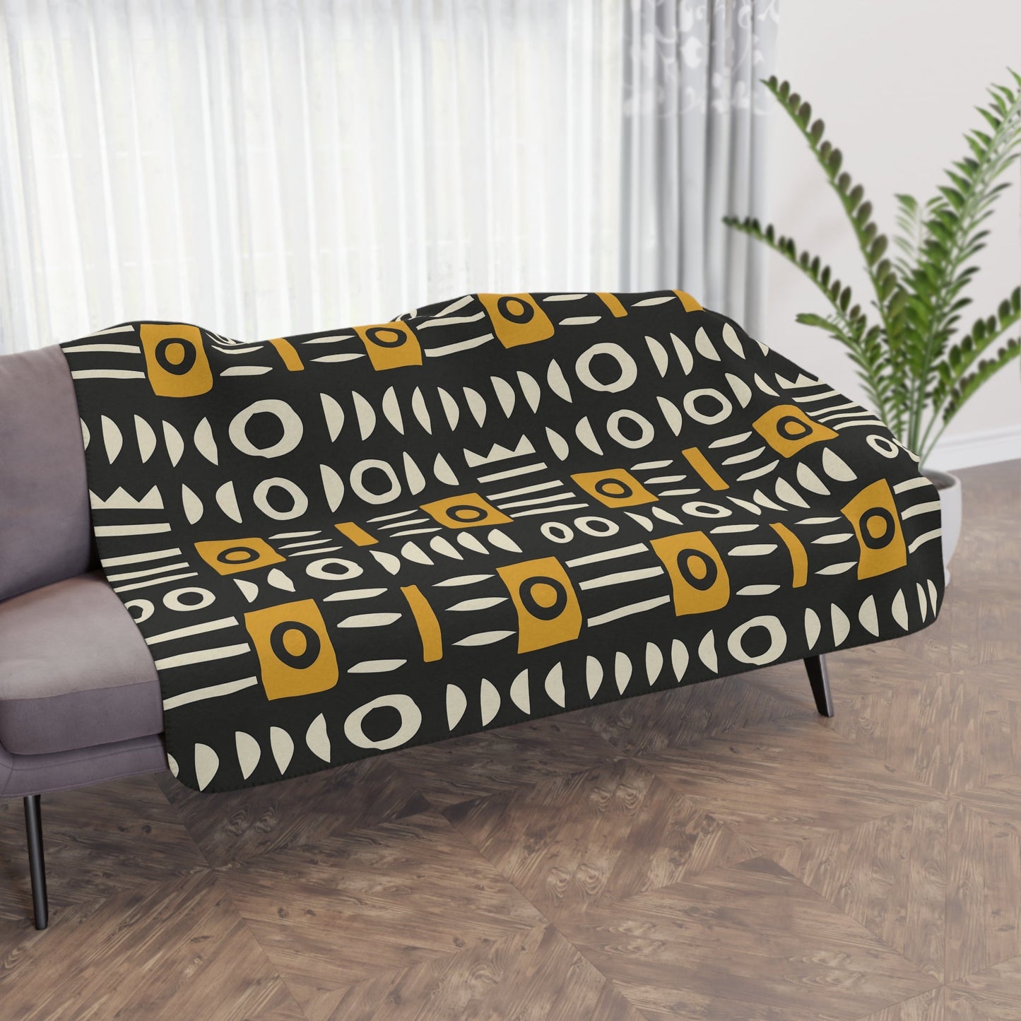 Mud Cloth Sherpa Blanket - SANKTUARI DECOR