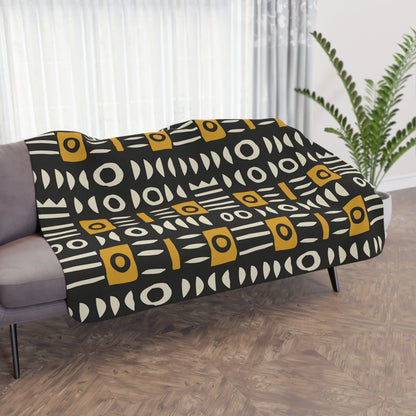 Mud Cloth Sherpa Blanket - SANKTUARI DECOR