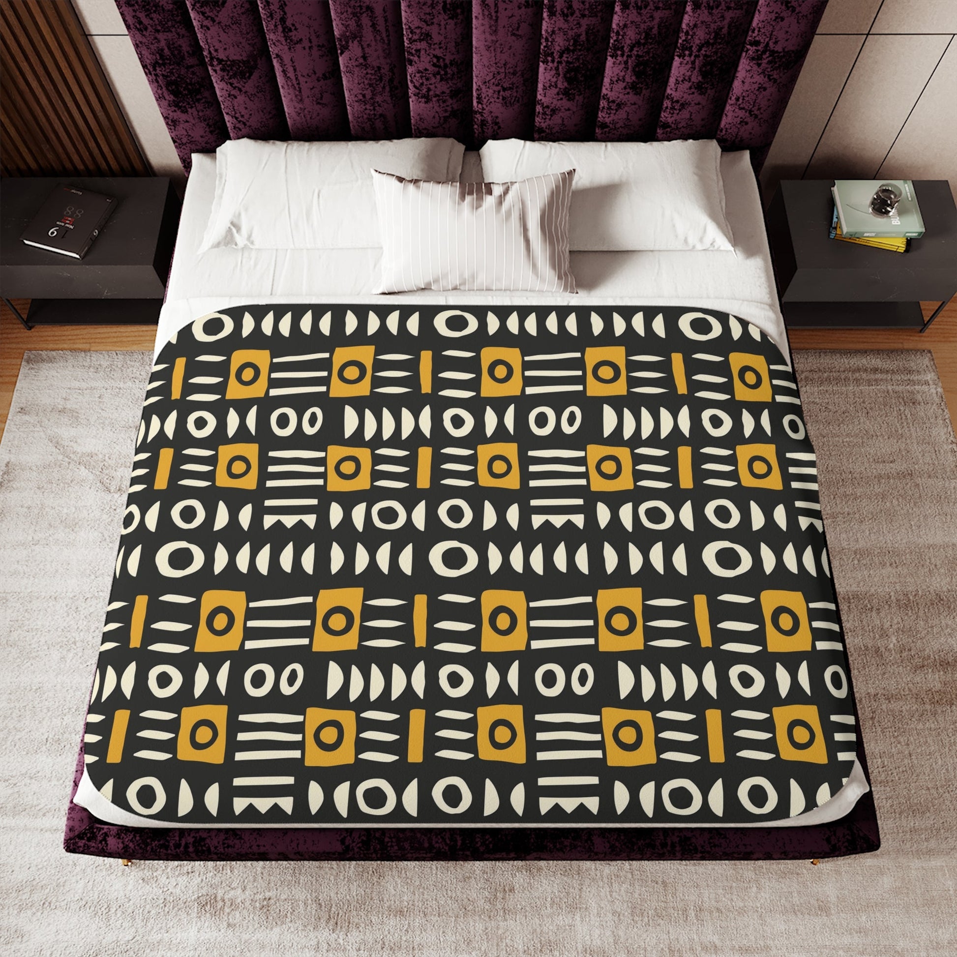 Mud Cloth Sherpa Blanket - SANKTUARI DECOR