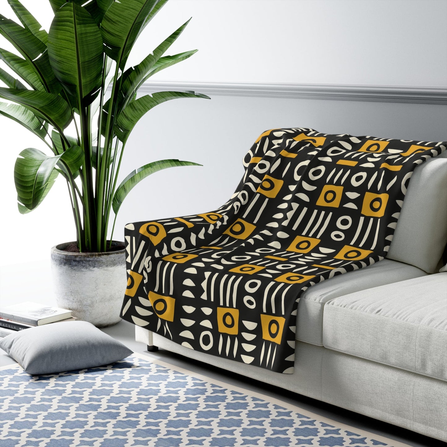 Mud Cloth Sherpa Blanket - SANKTUARI DECOR