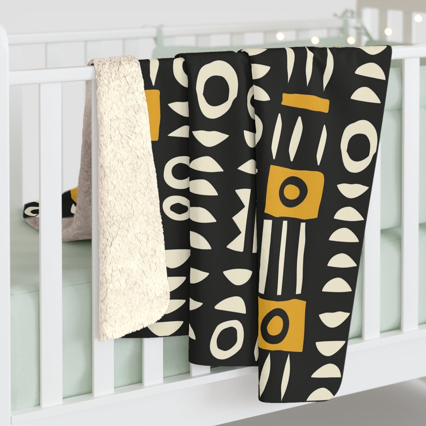 Mud Cloth Sherpa Blanket - SANKTUARI DECOR