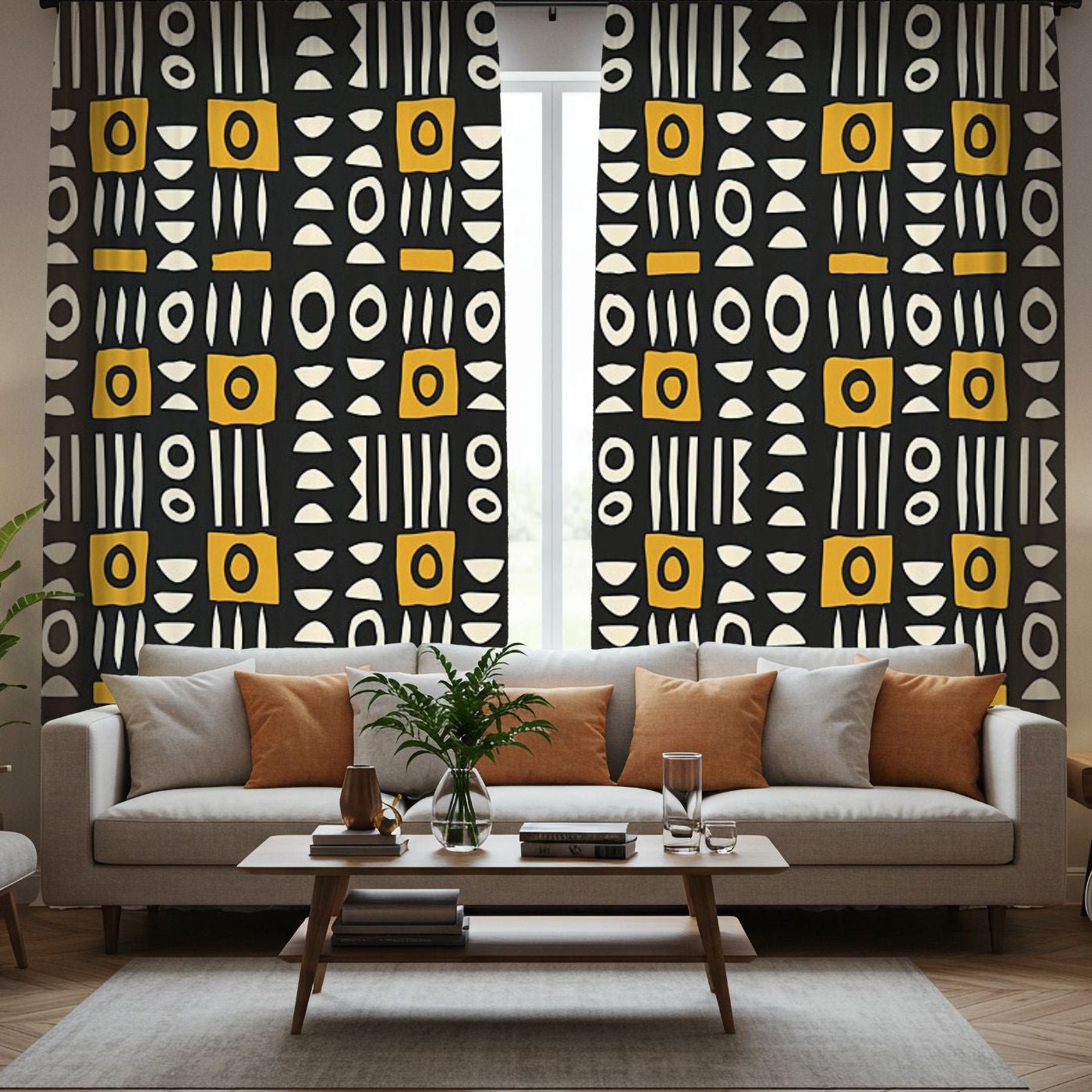 Mudcloth Blackout Curtain - SANKTUARI DECOR