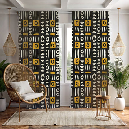 Mudcloth Blackout Curtain - SANKTUARI DECOR