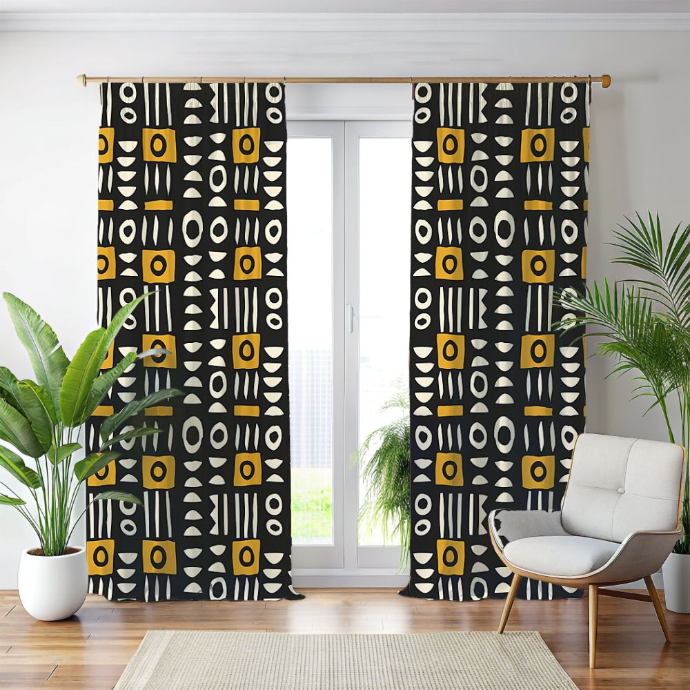 Mudcloth Blackout Curtain - SANKTUARI DECOR