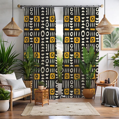 Mudcloth Blackout Curtain - SANKTUARI DECOR