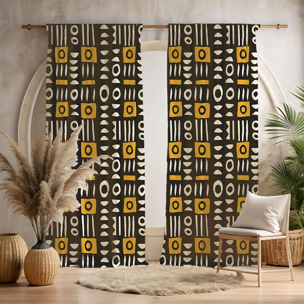 Mudcloth Blackout Curtain - SANKTUARI DECOR