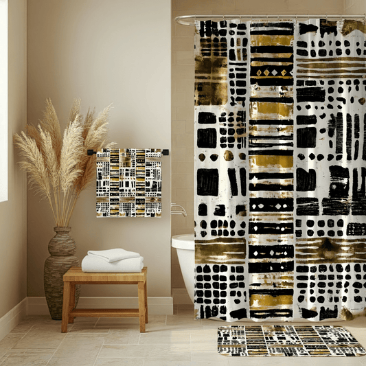 Mudcloth Polka Dot Bathroom Set - SANKTUARI DECOR