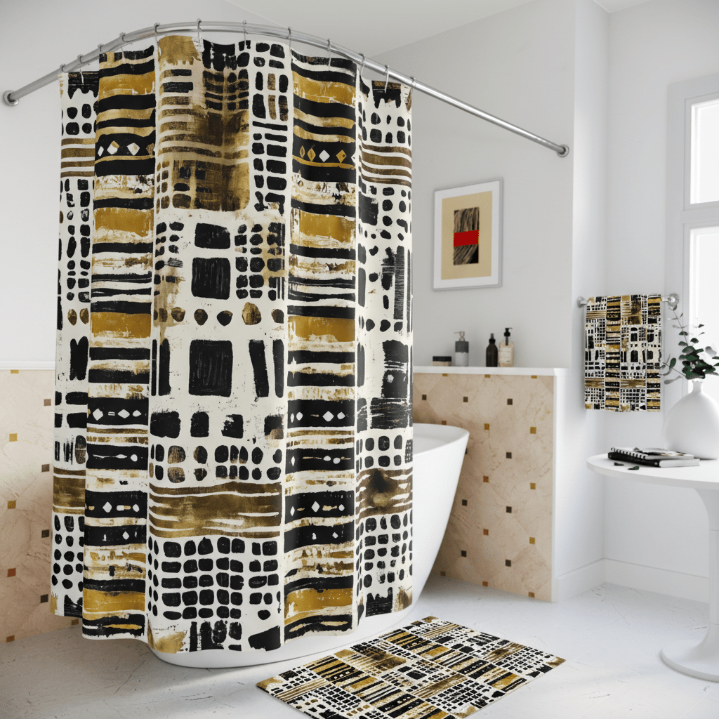 Mudcloth Polka Dot Bathroom Set - SANKTUARI DECOR
