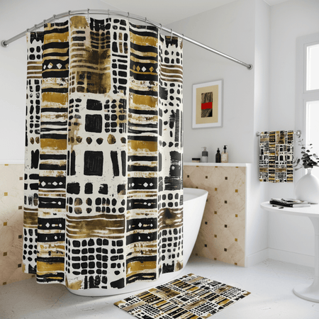 Mudcloth Polka Dot Bathroom Set - SANKTUARI DECOR