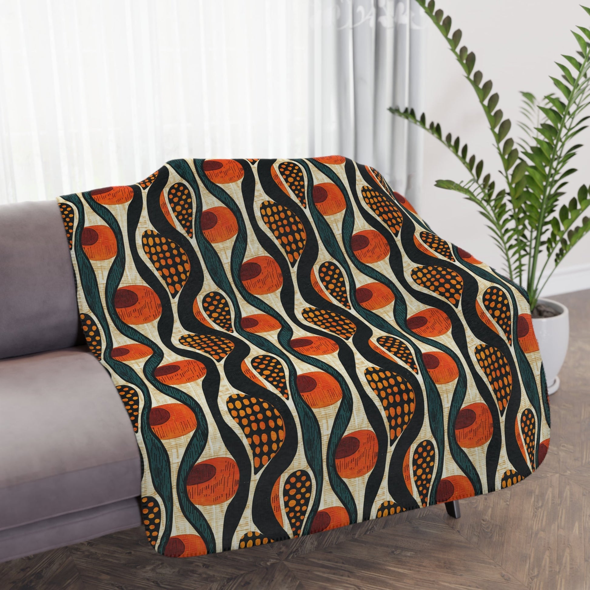Mudcloth Sherpa Blanket - SANKTUARI DECOR