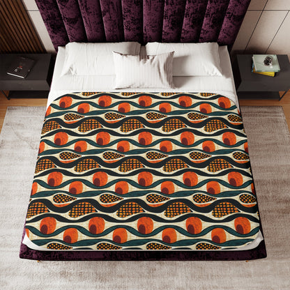 Mudcloth Sherpa Blanket - SANKTUARI DECOR