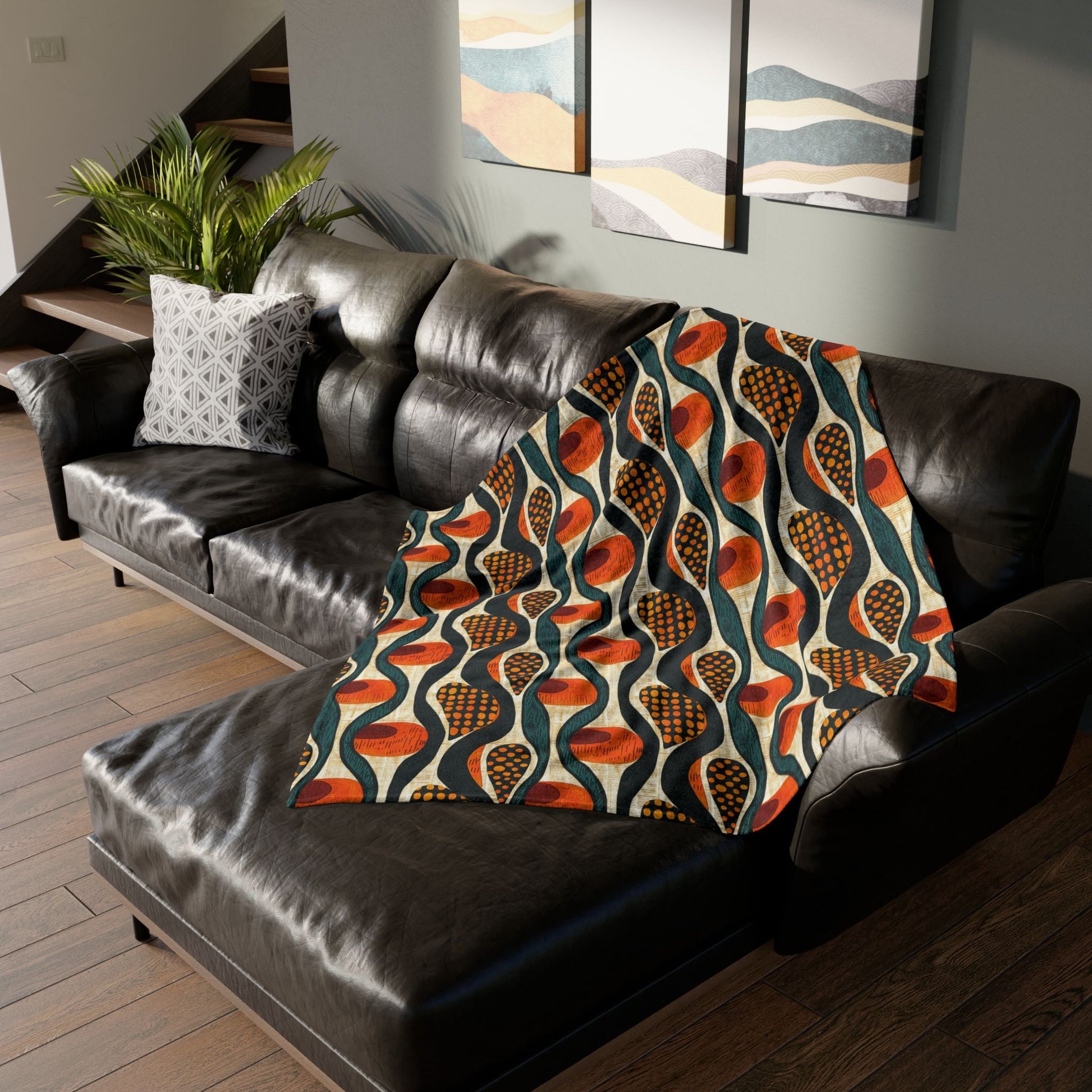 Mudcloth Sherpa Blanket - SANKTUARI DECOR