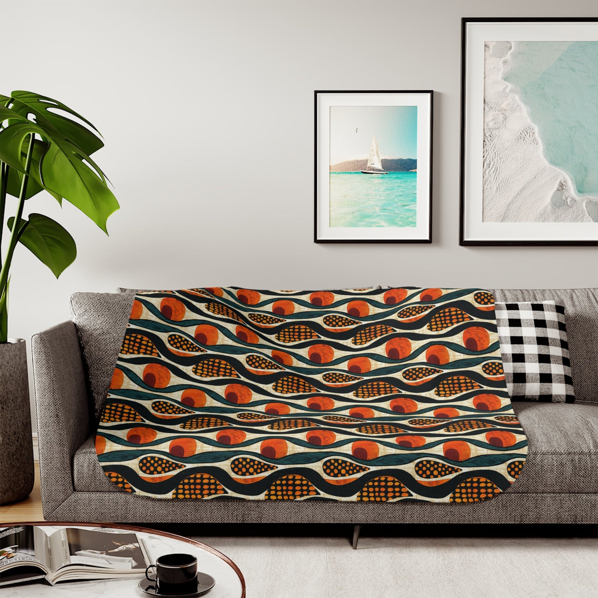 Mudcloth Sherpa Blanket - SANKTUARI DECOR