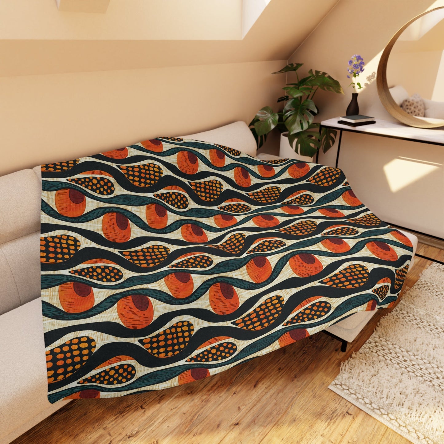 Mudcloth Sherpa Blanket - SANKTUARI DECOR