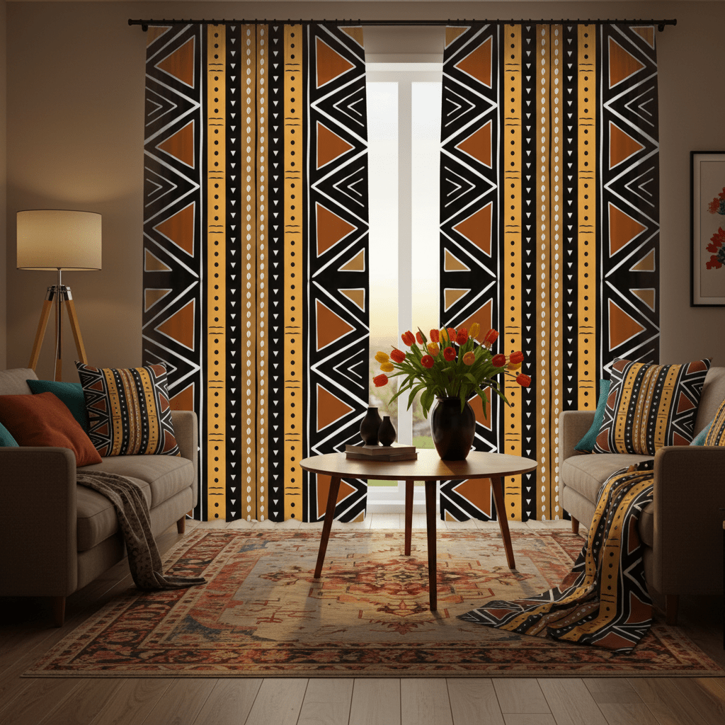 Mudcloth Stripe Living Room Bundle - SANKTUARI DECOR