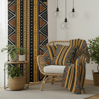 Mudcloth Stripe Living Room Bundle - SANKTUARI DECOR