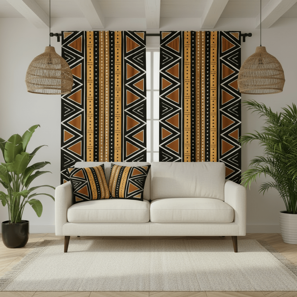 Mudcloth Stripe Living Room Bundle - SANKTUARI DECOR
