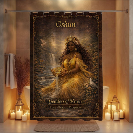 Oshun Goddess of Rivers Shower Curtain - SANKTUARI DECOR
