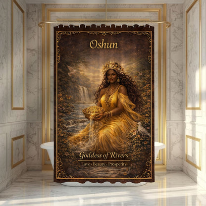 Oshun Goddess of Rivers Shower Curtain - SANKTUARI DECOR