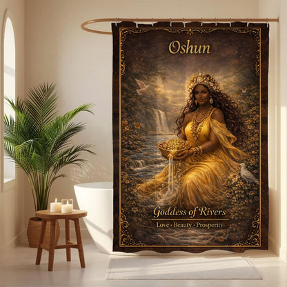 Oshun Goddess of Rivers Shower Curtain - SANKTUARI DECOR