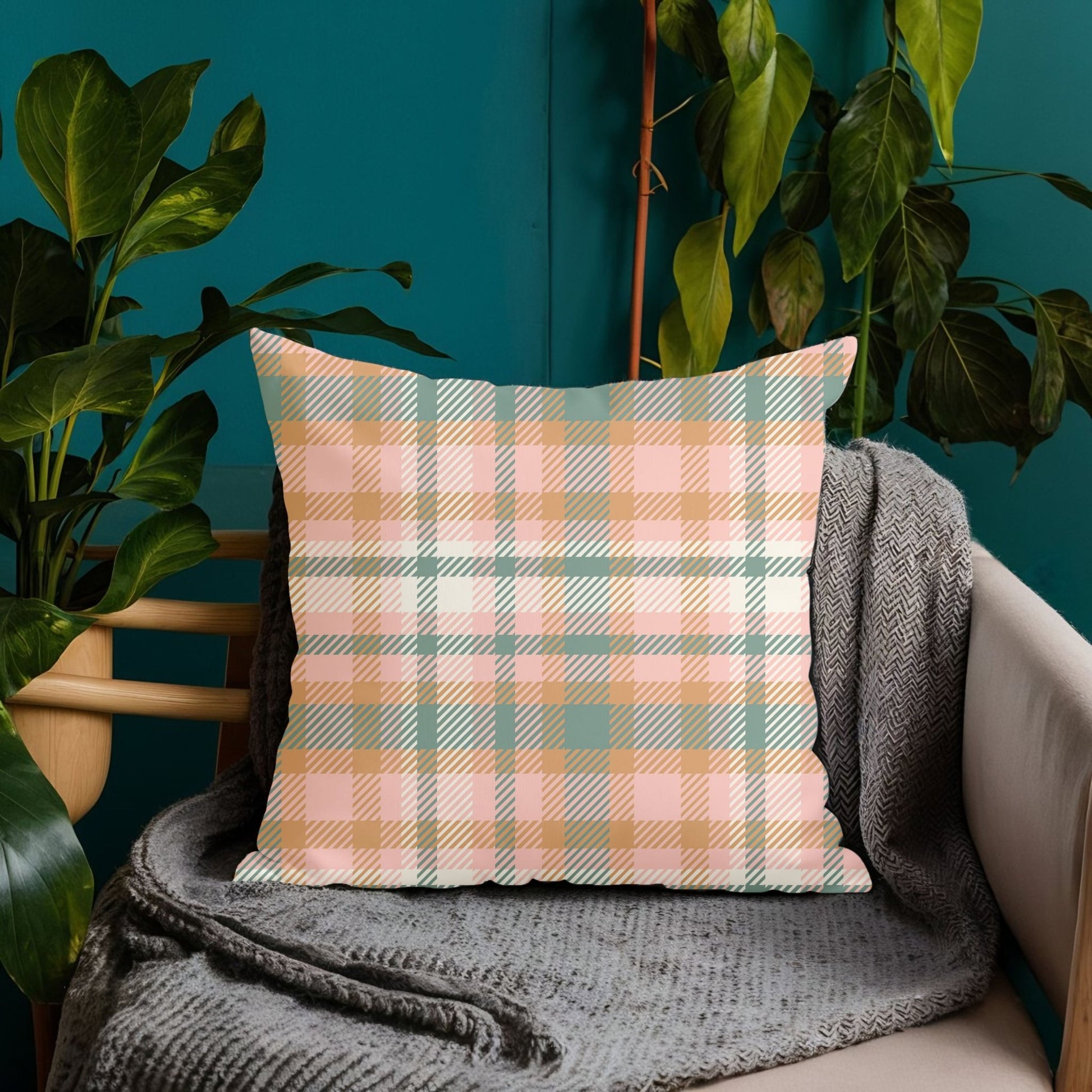 Pastel Plaid Pillow Cover - SANKTUARI DECOR
